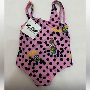 Baby  girl swimsuit 3/6 months Moschino pink pois